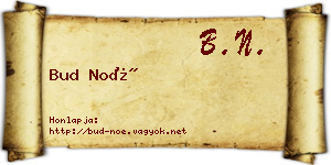 Bud Noé névjegykártya
